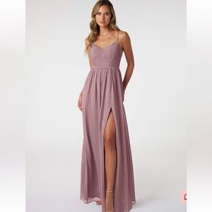 Azazie dusty rose Zuma bridesmaid dress